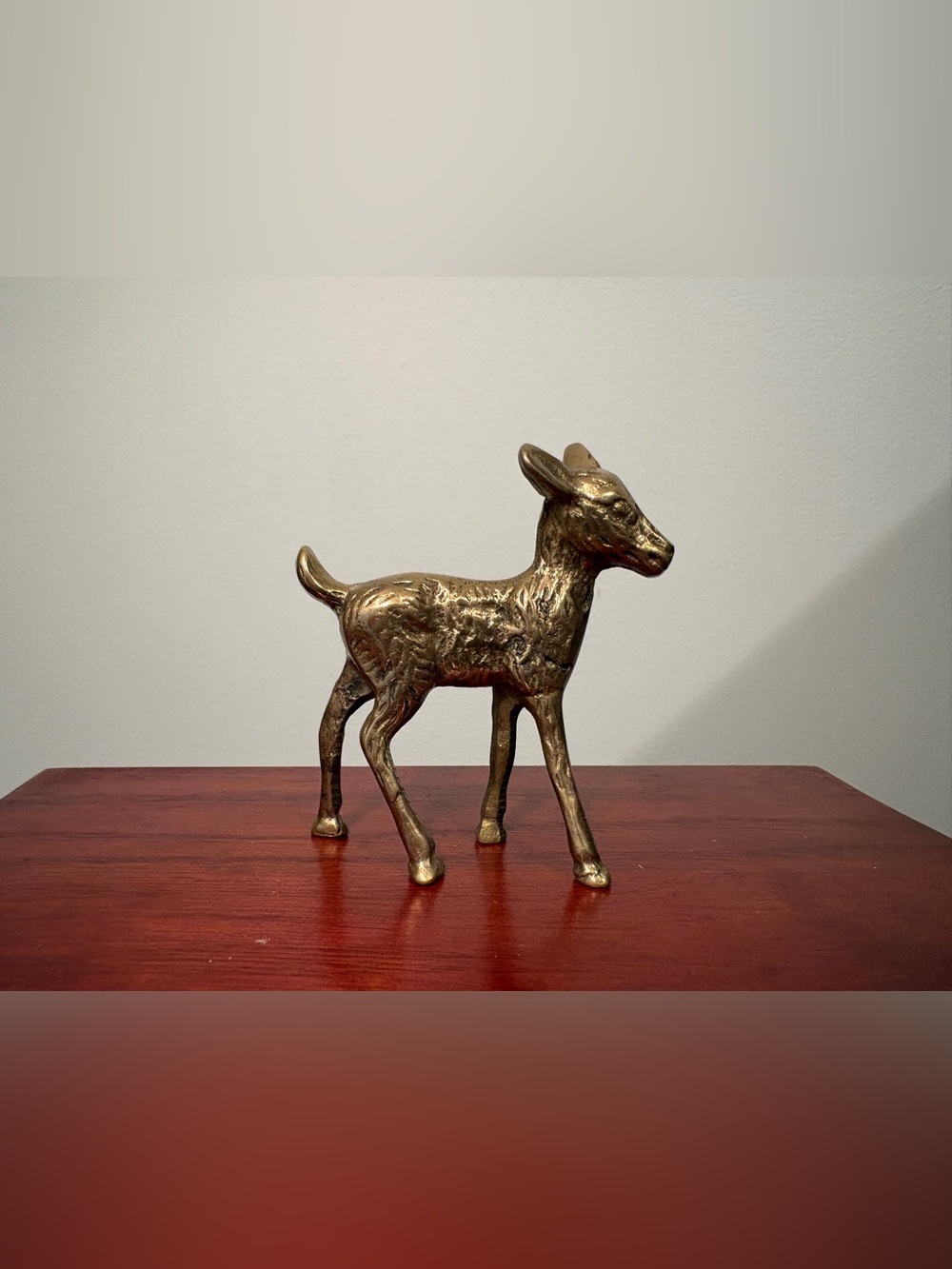 Vintage small brass deer